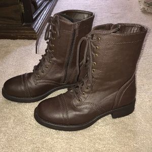 Dark Brown Combat Boots